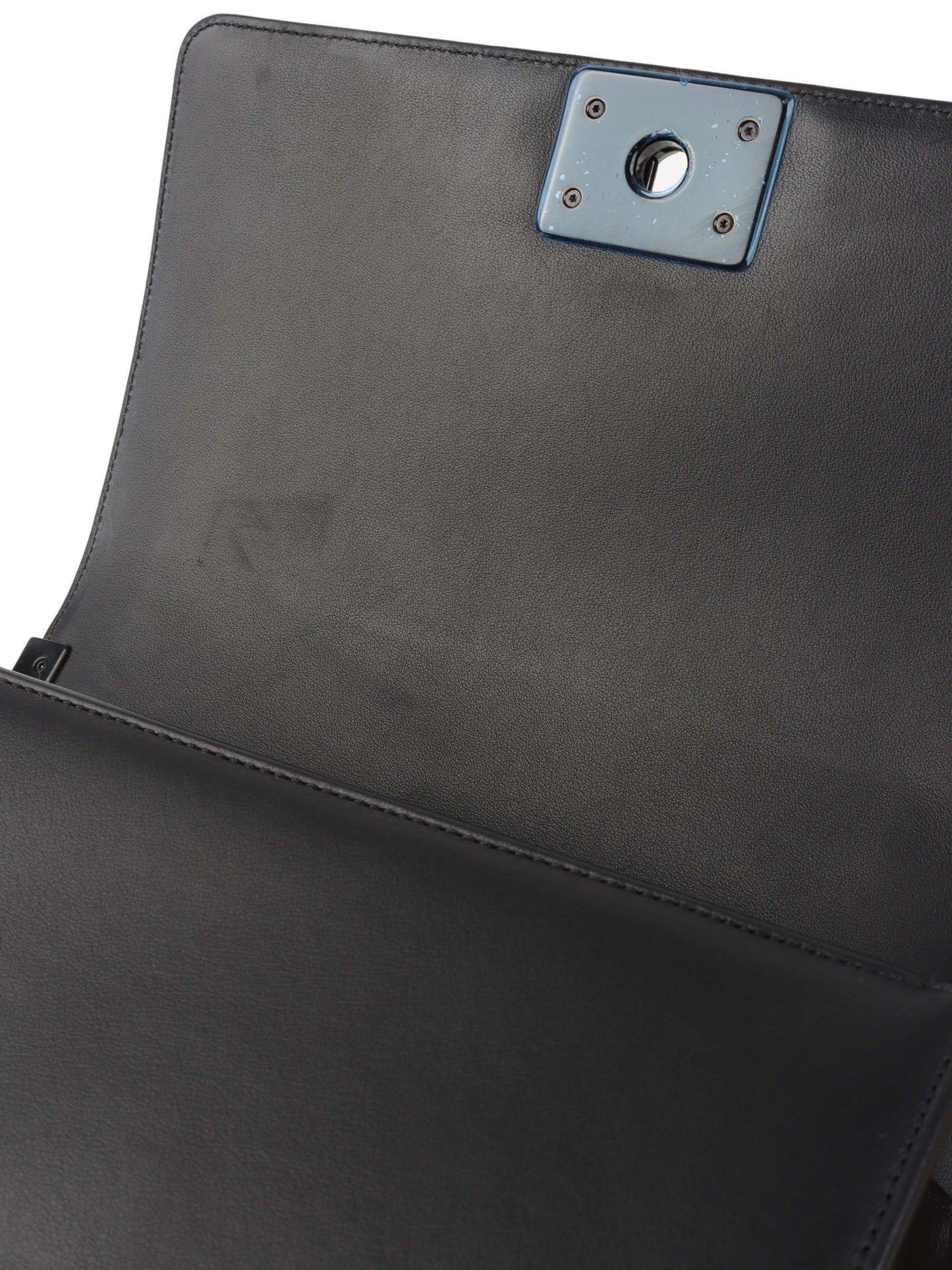 Chanel So Black Medium Lambskin Boy Bag.