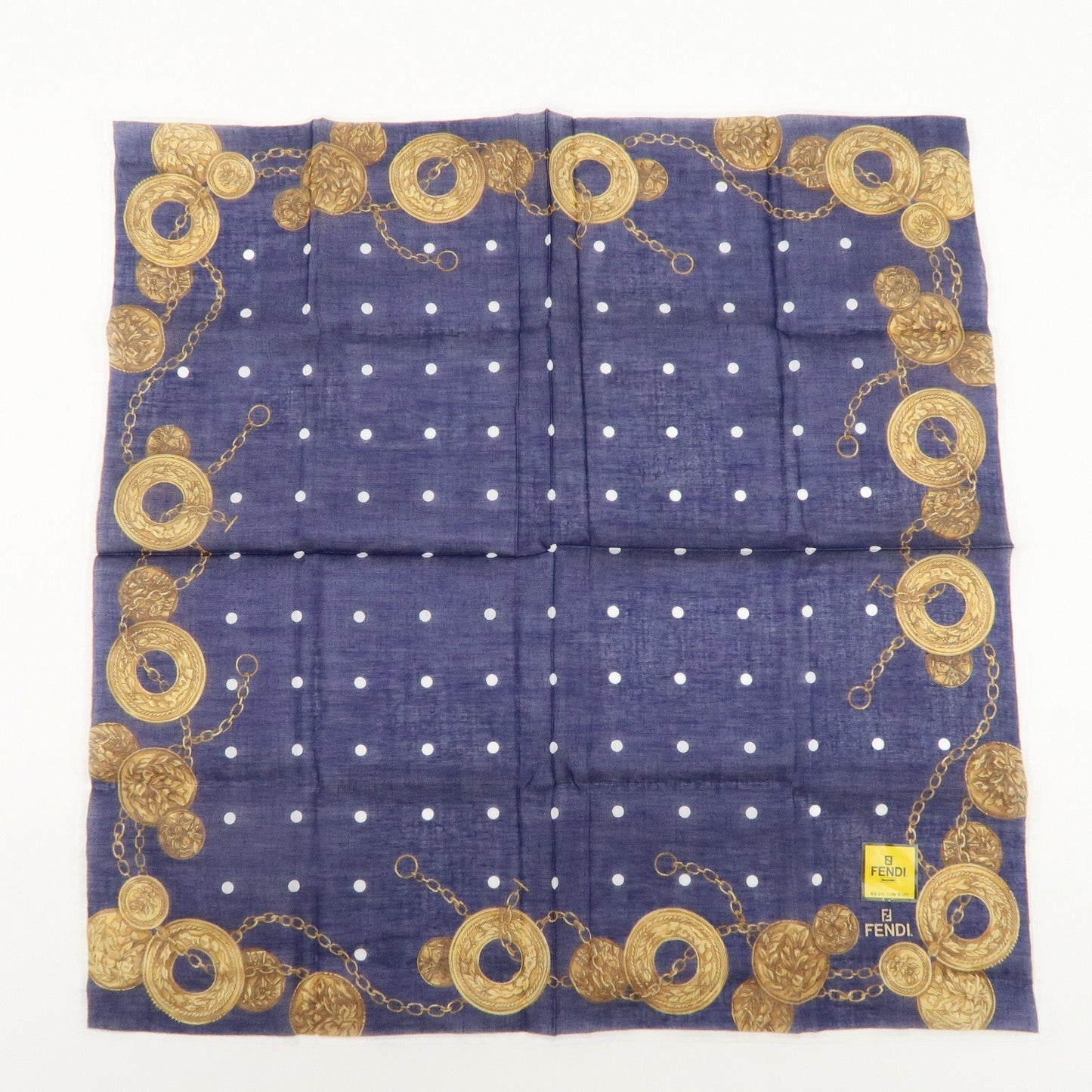 FENDI Set of 5 Cotton 100% Handkerchief Scarf  d