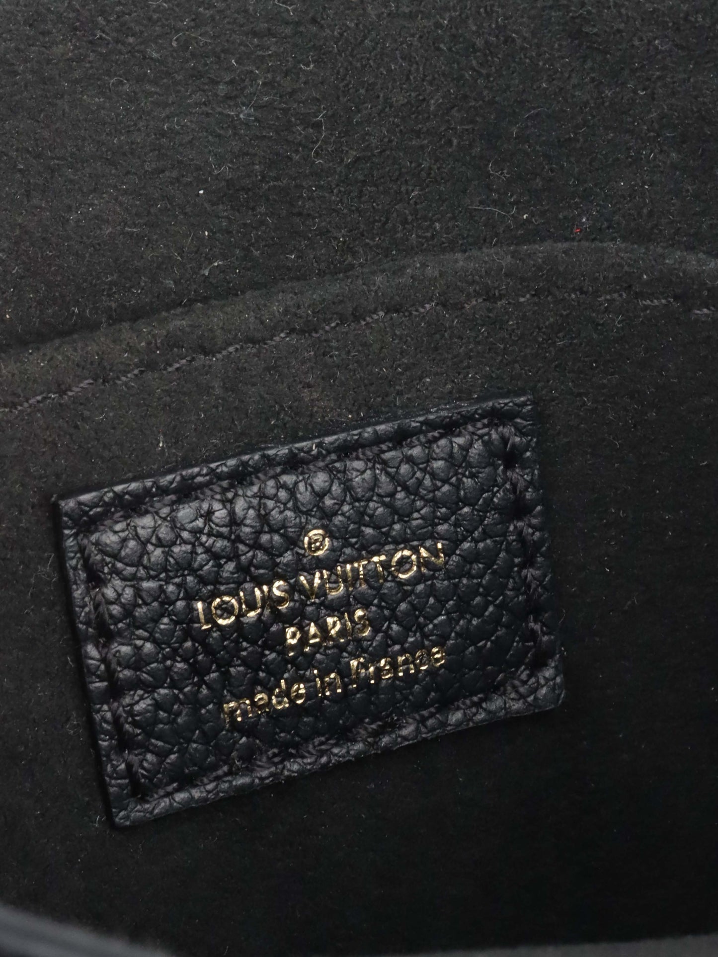 Louis Vuitton Black Mini Sac Plat.