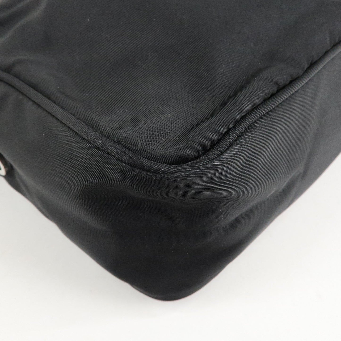 PRADA Logo Nylon Leather Shoulder Bag Crossbody Bag Black  d