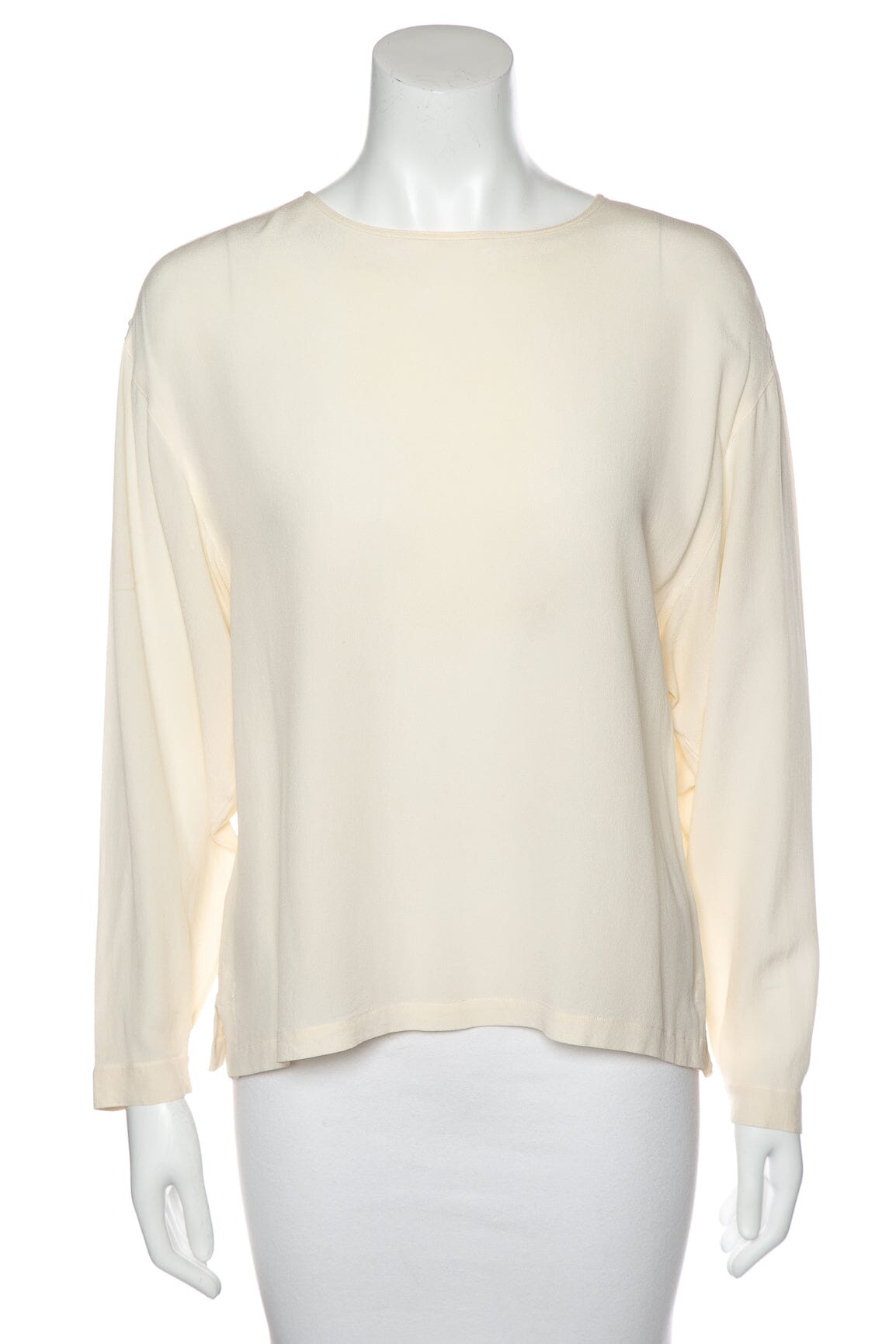Chanel Cream Silk Long Sleeve Blo  SZ N/A