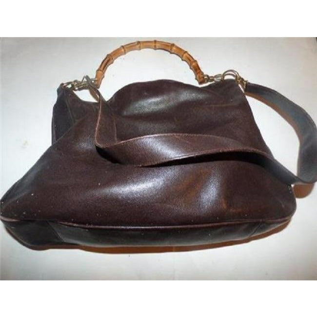 Gucci   Two Way Brown Leather Hobo Bag