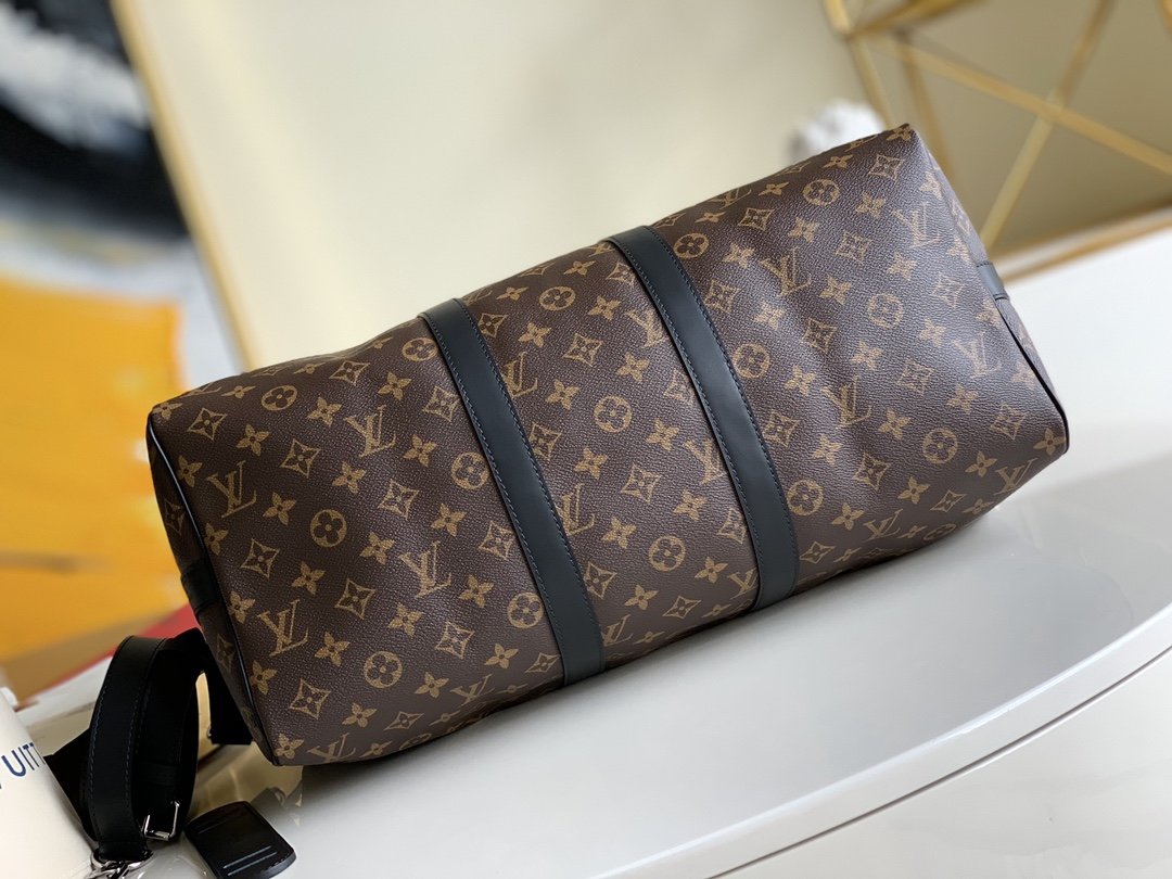 Top Quality Keepall Bandouliere 45 Monogram Macassar Canvas For Men, Bags, Travel Bags 17.7in/45cm Top Quality M56711