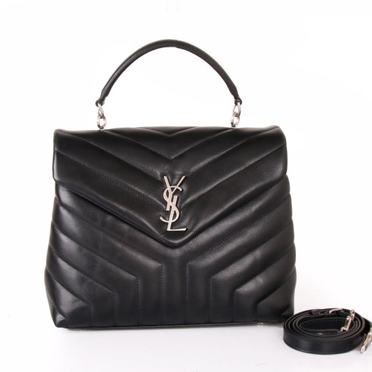 Top Quality Loulou Small Chain Bag In Matelassé "Y" Black For Women 9.8in/23cm YSL 494699DV7261000