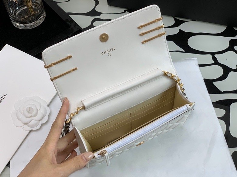 CHLFlap Bag White For Women 7in/19cm