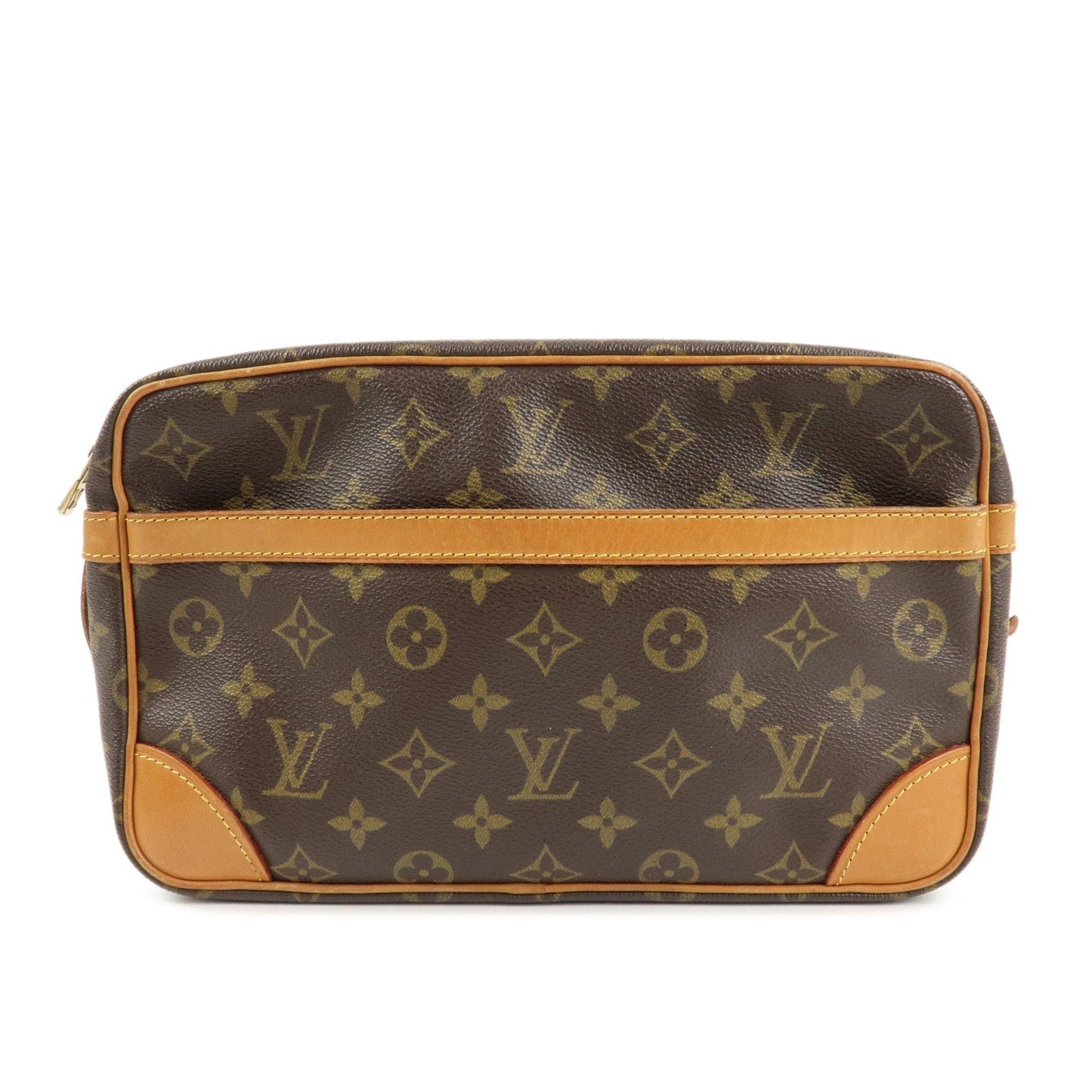 Louis Vuitton Monogram Compiegne 28 Pouch Clutch Bag Brown M51845  d