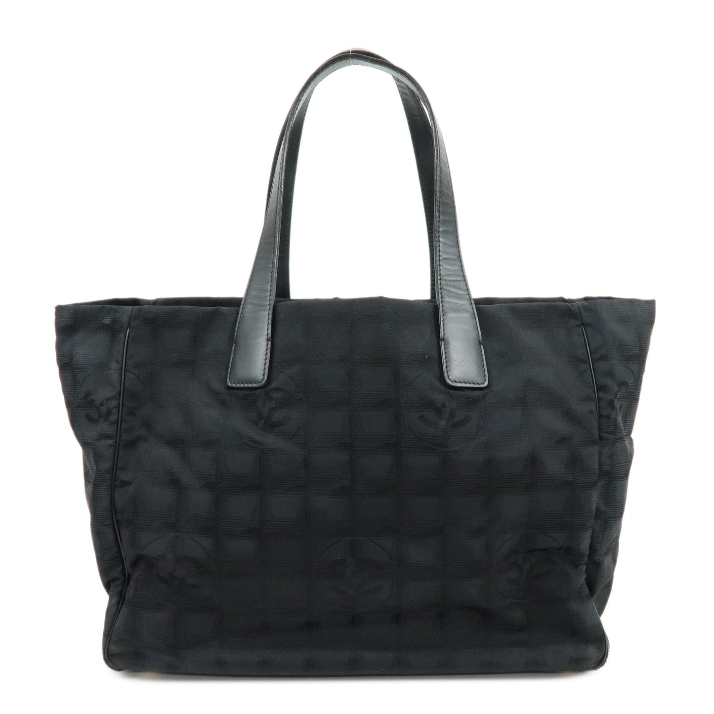 CHANEL New Travel Line Nylon Jacquard Leather Tote Bag A15991