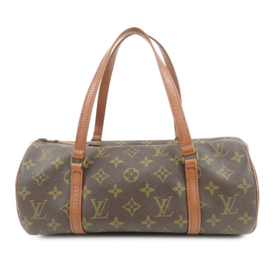 Louis Vuitton Monogram Papillon 30 Hand Bag Brown Old Style M51365