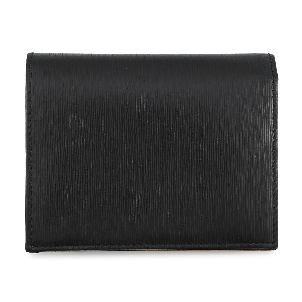 PRADA Logo Bifold Wallet Compact Wallet Black1MV204 Leather