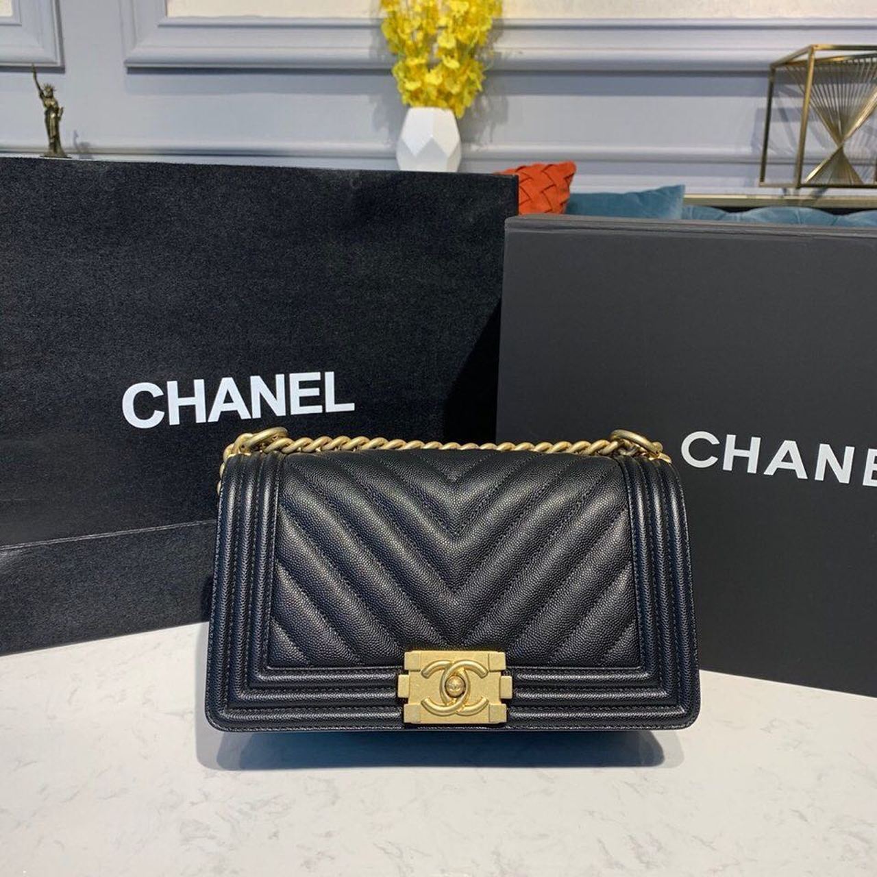 CHL Boy HandBag Black For Women Bags, Shoulder And Crossbody Bags 9.8in/25cm A67086