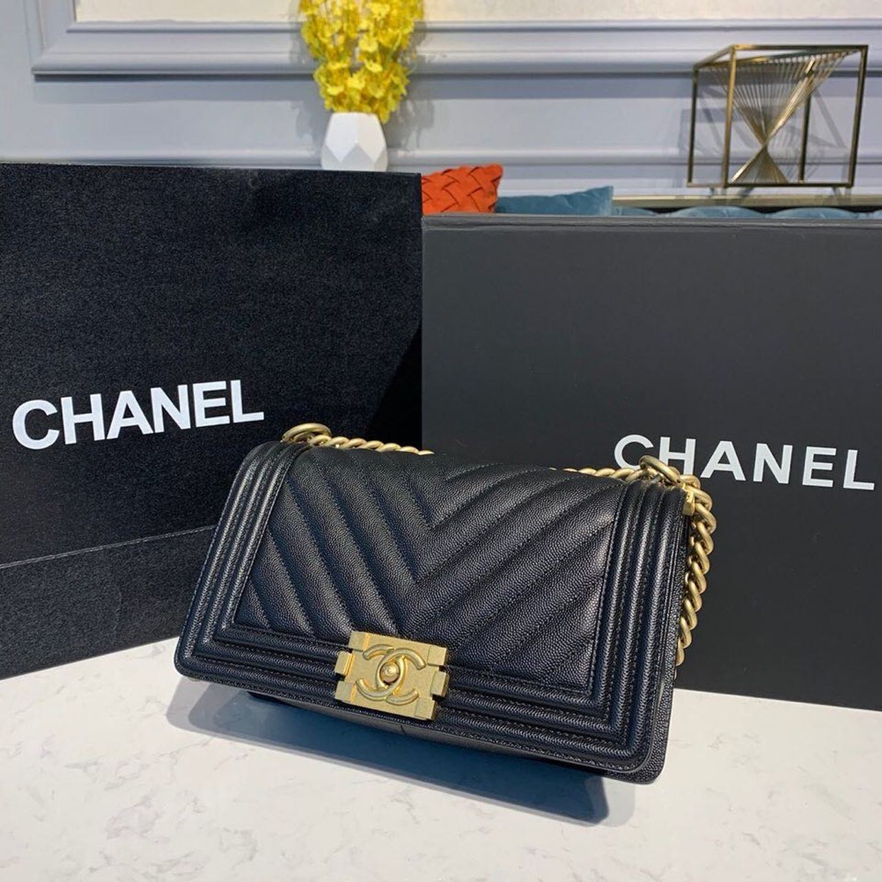 CHL Boy HandBag Black For Women Bags, Shoulder And Crossbody Bags 9.8in/25cm A67086