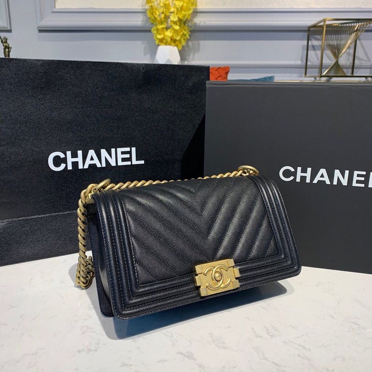 CHL Boy HandBag Black For Women Bags, Shoulder And Crossbody Bags 9.8in/25cm A67086