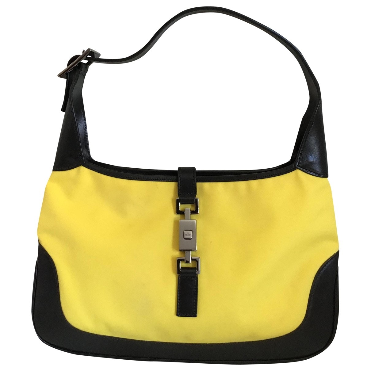 Gucci jackie    yellow cloth handbag
