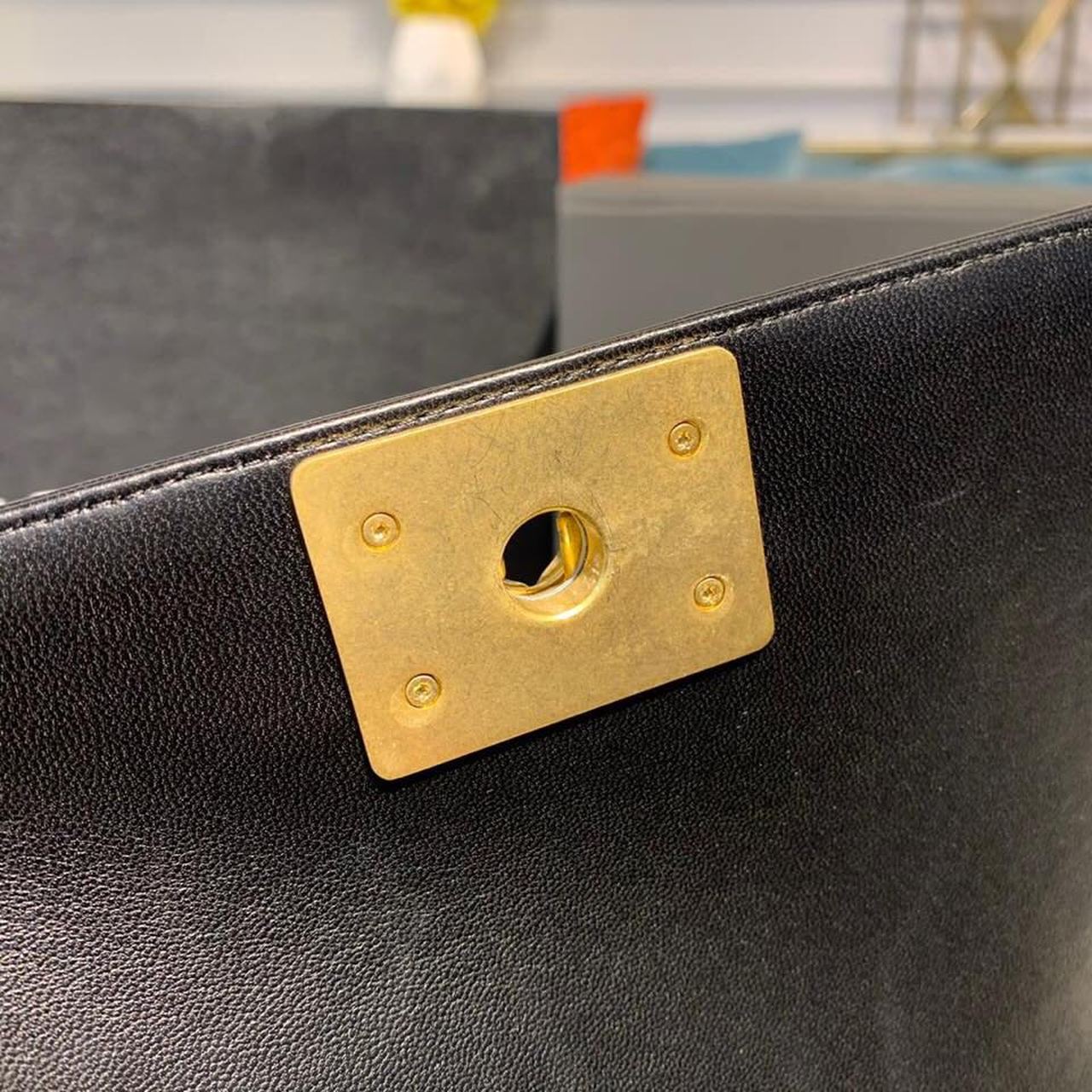 CHL Boy Handbag Gold Toned Hardware Black For Women Bags, Shoulder And Crossbody Bags 9.8in/25cm A67086