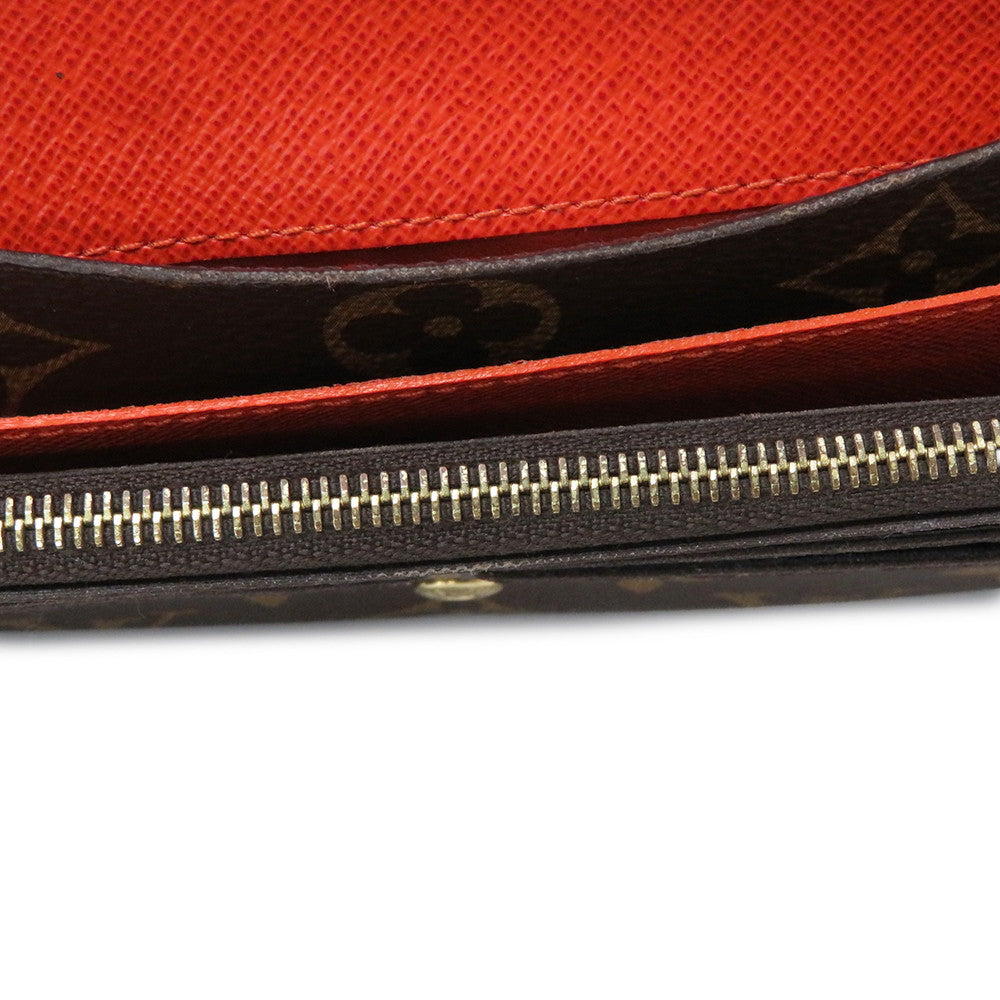 LOUIS VUITTON Portefeuille Emilie Poppy petalM61578 Monogram