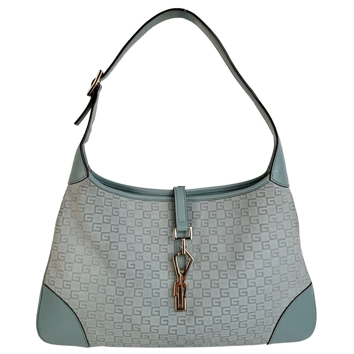 Gucci jackie    blue suede handbag