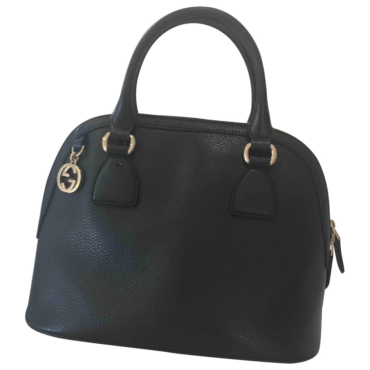 Gucci dôme black leather handbag