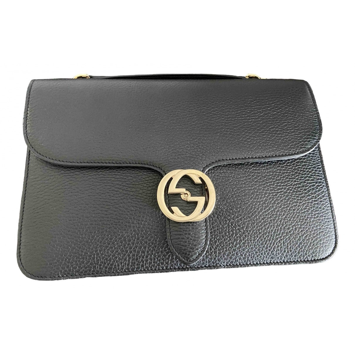 Gucci interlocking black leather handbag