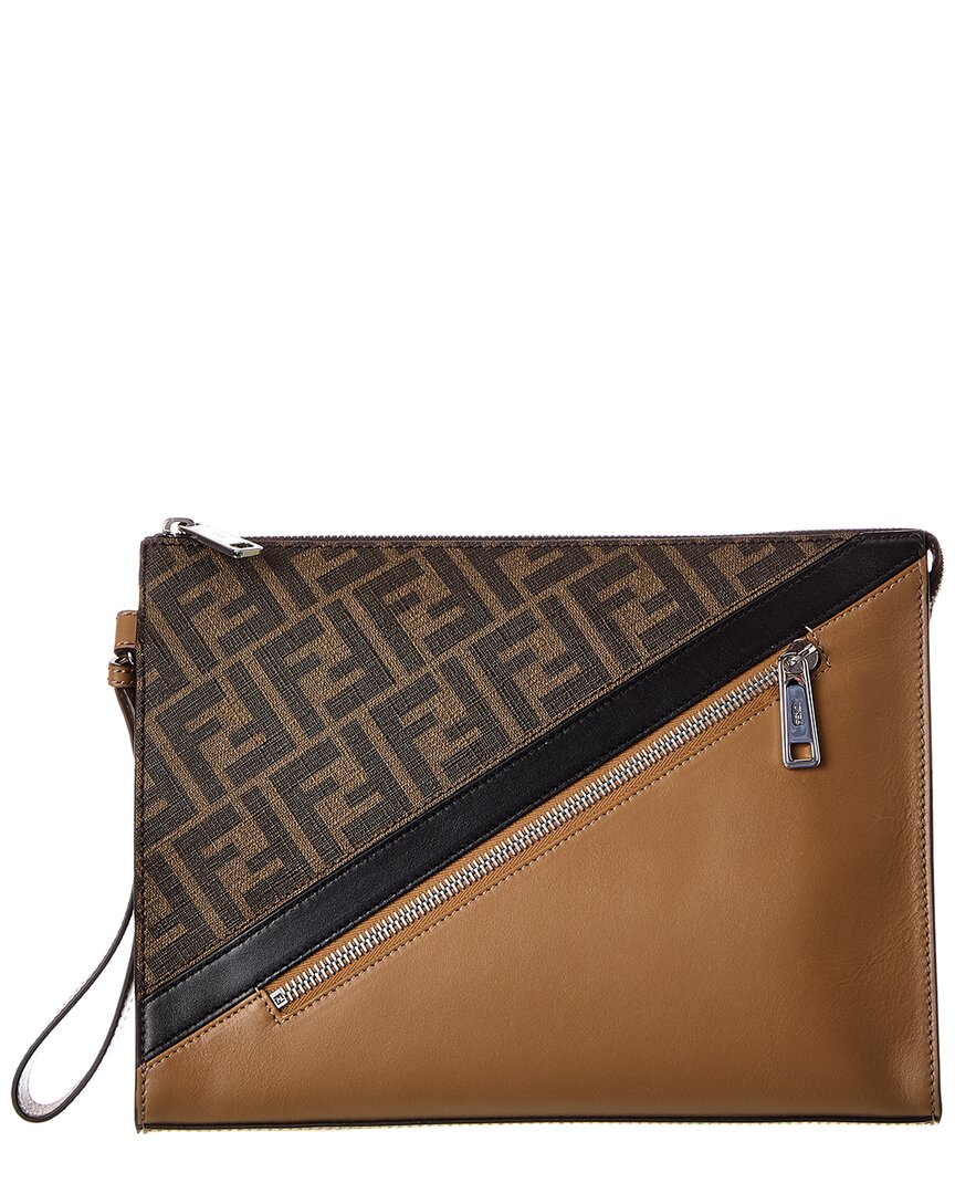 Fendi Ff Leather Pouch