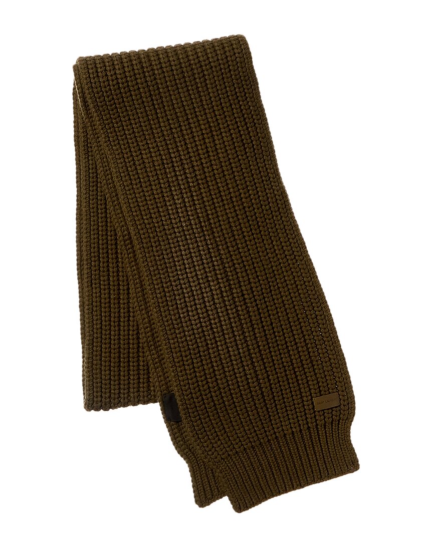 Saint Laurent Logo Patch Cashmere Scarf