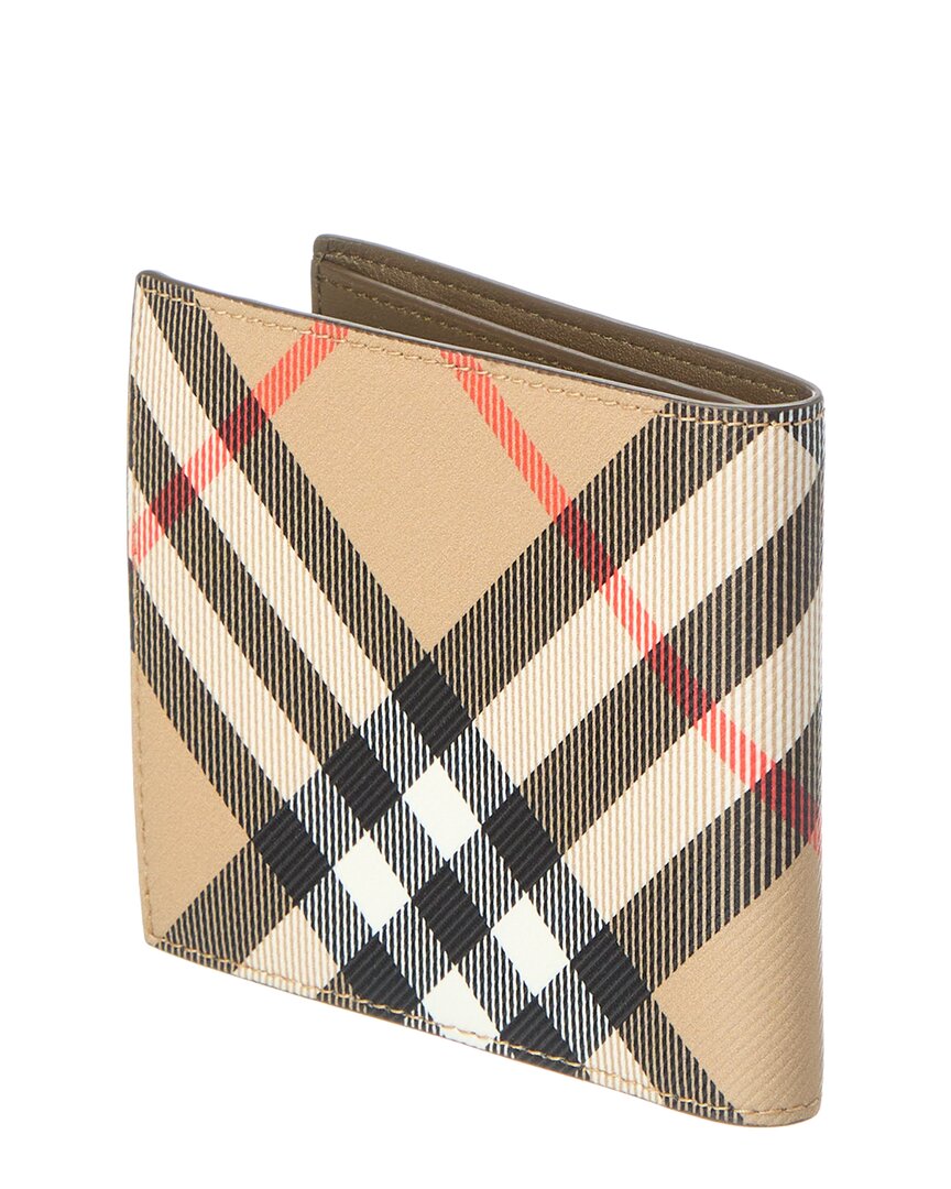 Burberry   Check E-Canvas Bifold Wallet