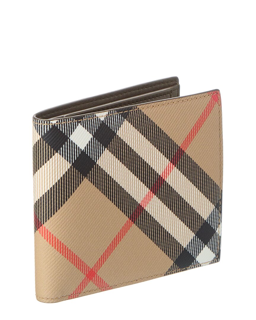 Burberry   Check E-Canvas Bifold Wallet