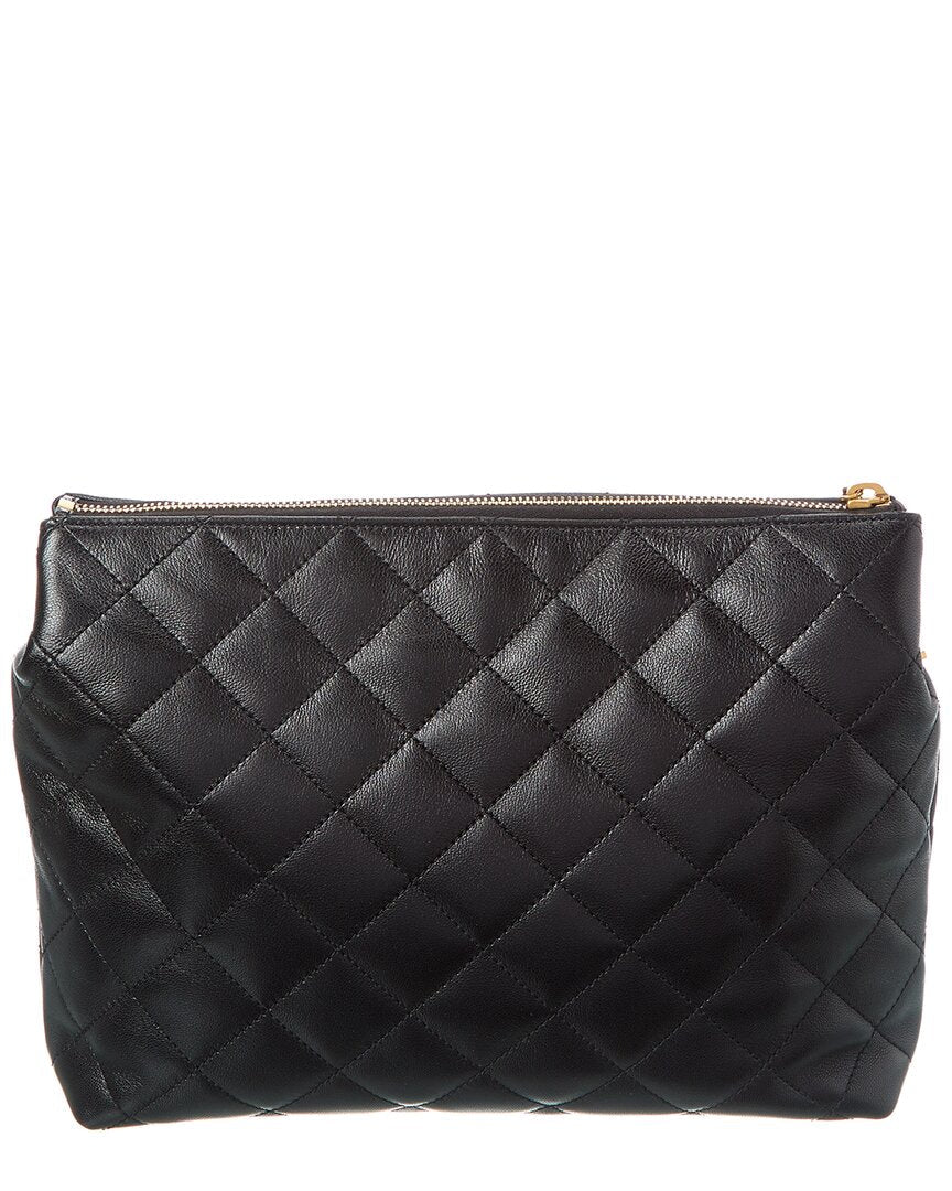Saint Laurent Cassandre Quilted Cosmetic Pouch