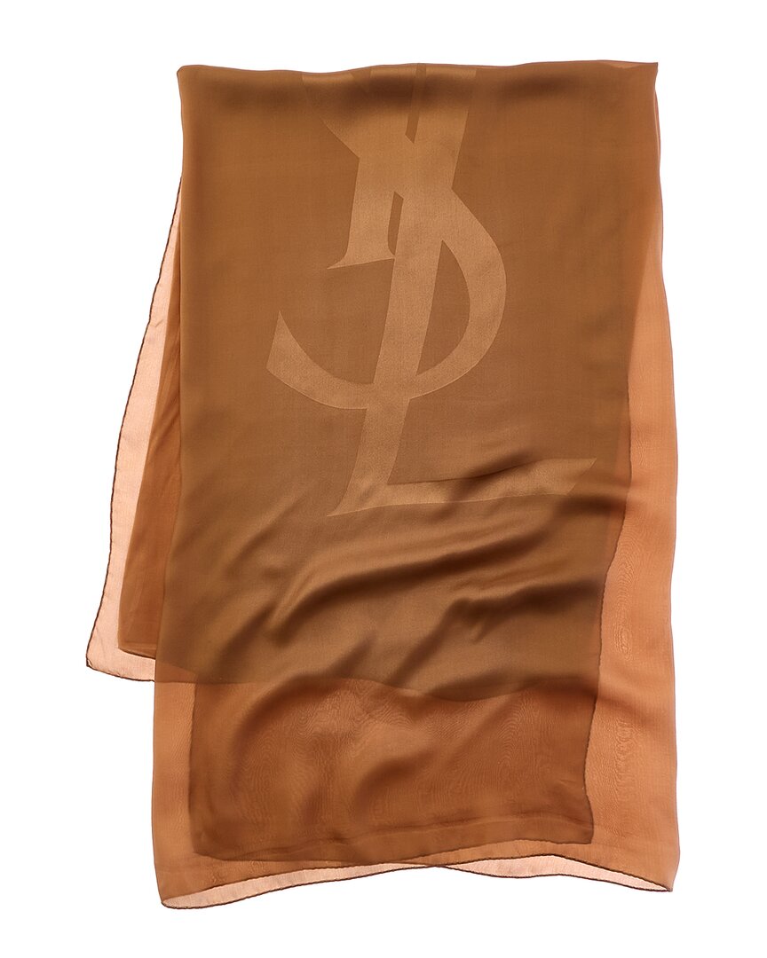 Saint Laurent Cassandre Silk Scarf