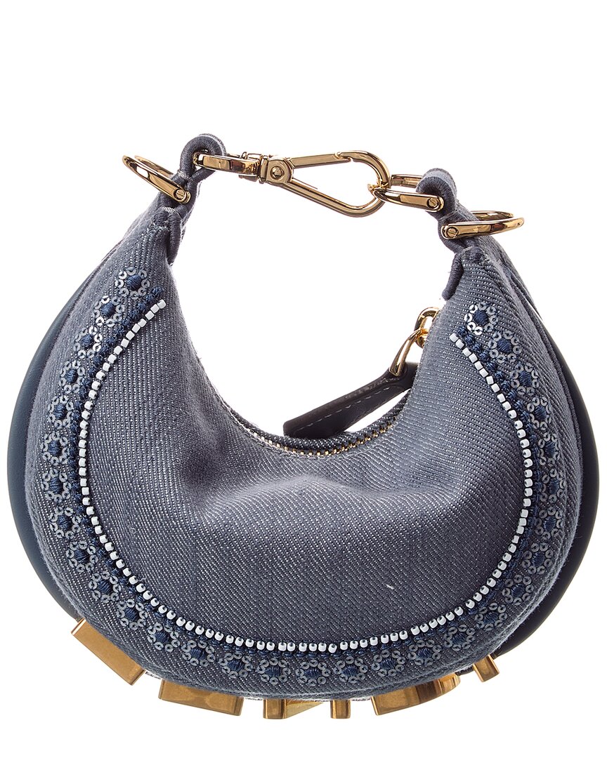 Fendi Fendigraphy Nano Denim Bag Charm