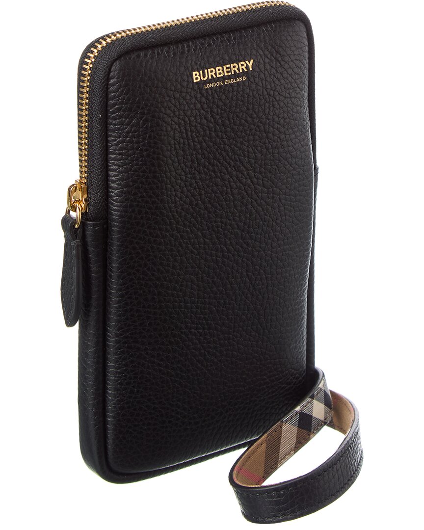 Burberry Logo Leather Phone Crossbody