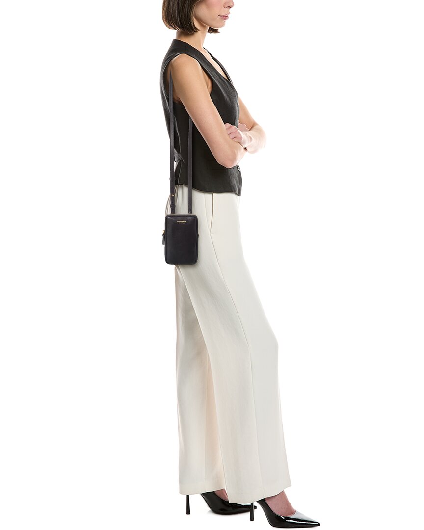 Burberry Logo Leather Phone Crossbody