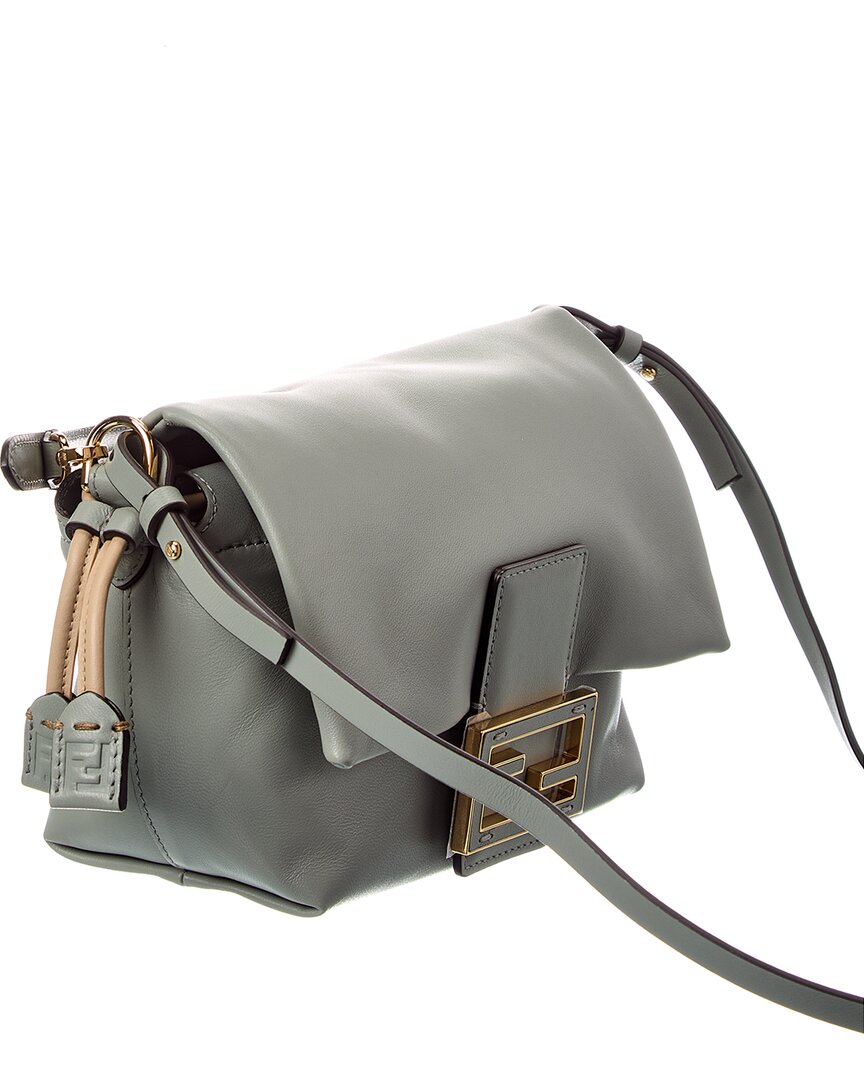 Fendi Mamma Baguette Small Leather Shoulder Bag