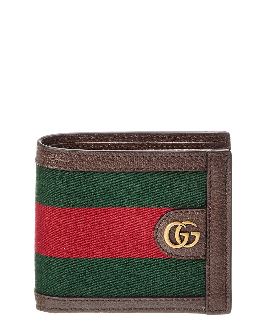 Gucci Interlocking G Web & Leather Bifold Wallet