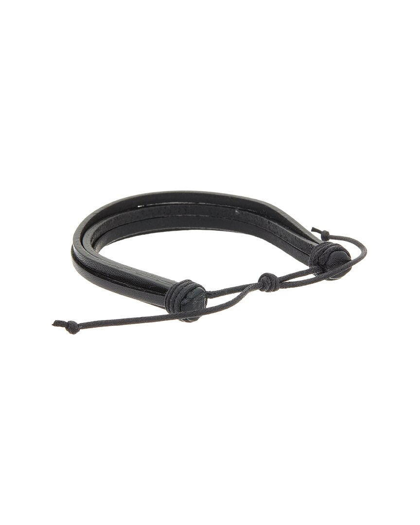 Saint Laurent Cassandre Multi-Strand Leather Bracelet