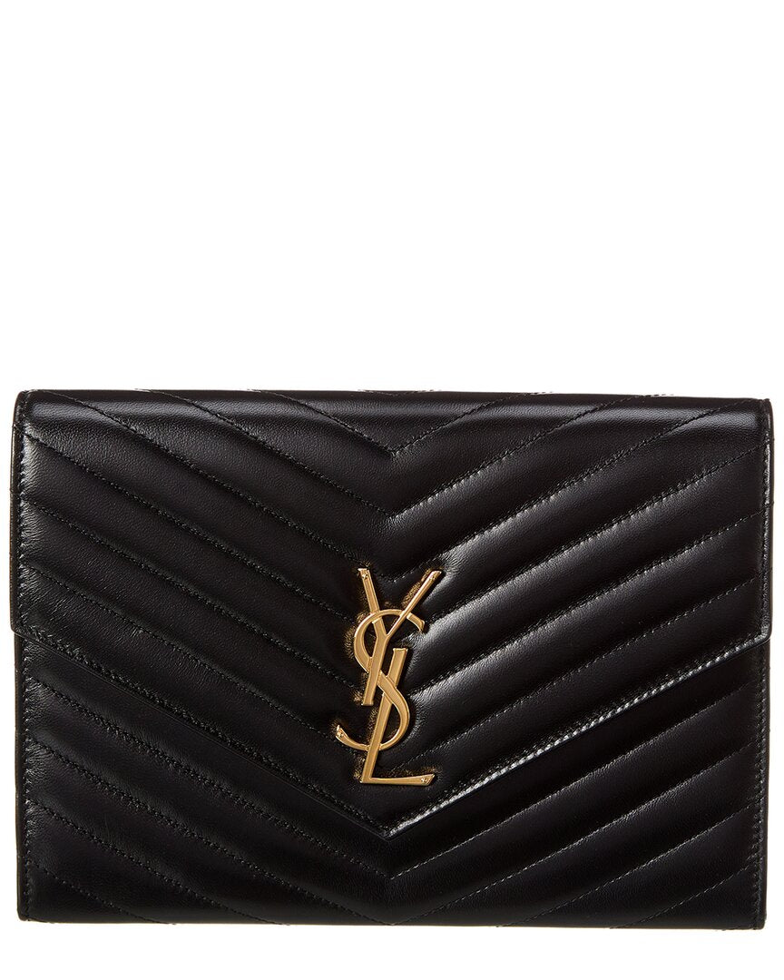 Saint Laurent Cassandre Leather Pouch
