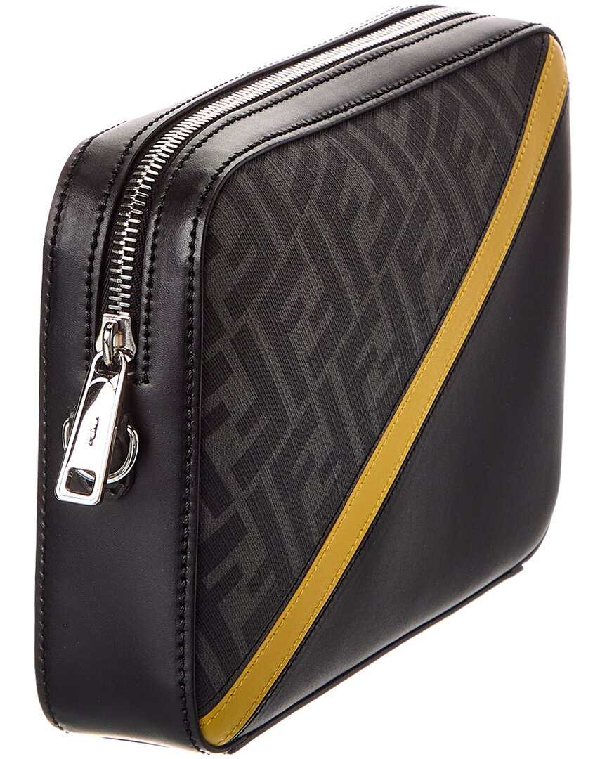 Fendi Diagonal Ff Leather Camera Bag