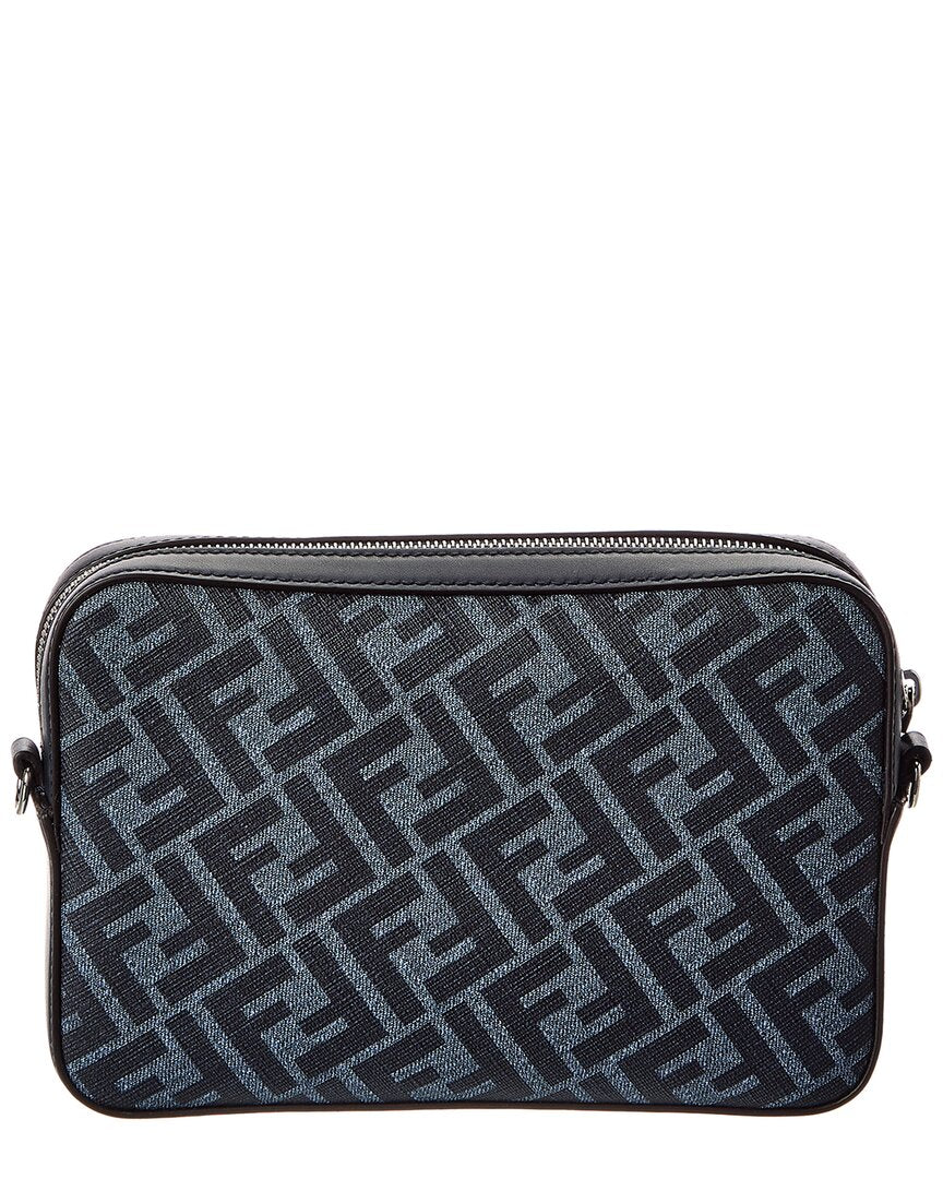Fendi Diagonal Ff Leather Camera Bag
