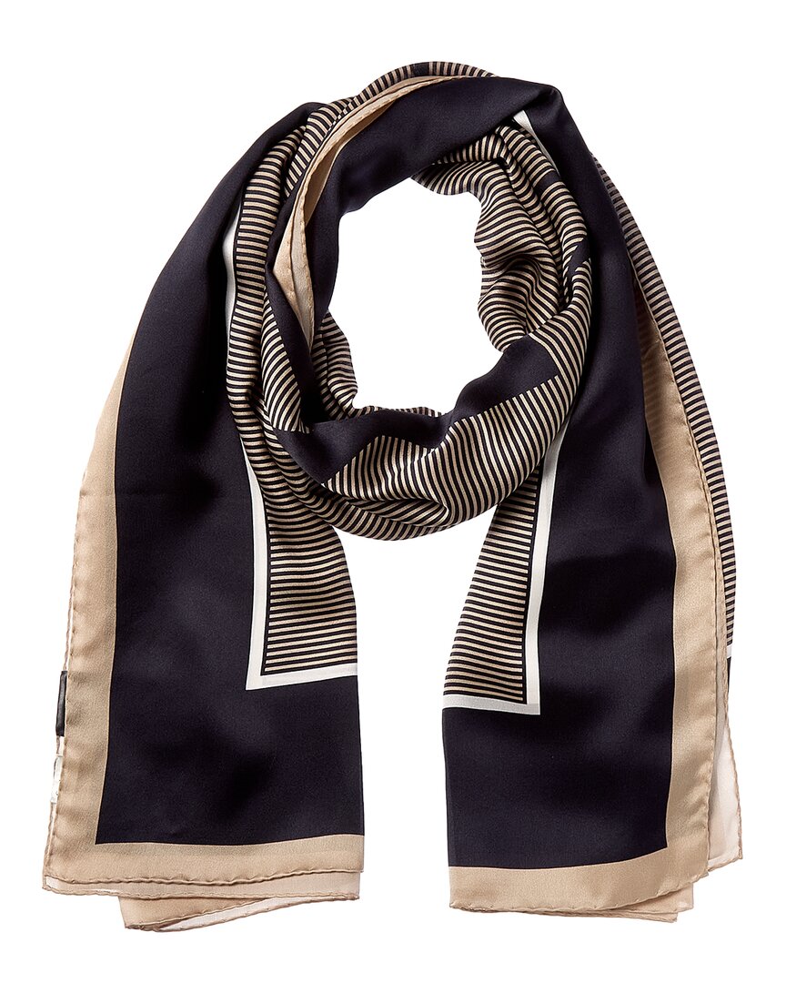 Saint Laurent Cassandre Striped Silk Stole