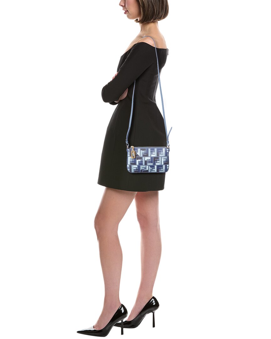 Fendi Baguette Ff Jacquard Pouch