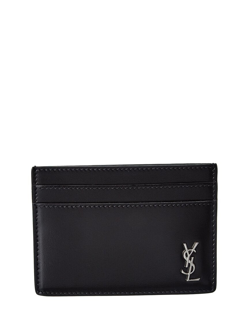 Saint Laurent Tiny Monogram Leather Card Case