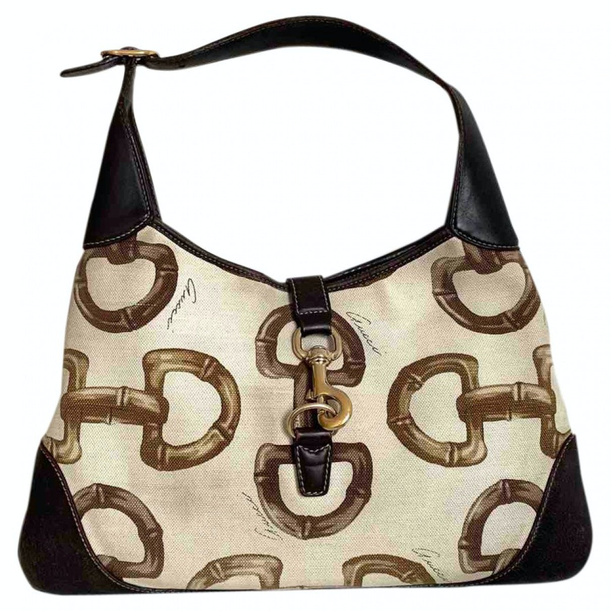 Gucci jackie    beige cloth handbag