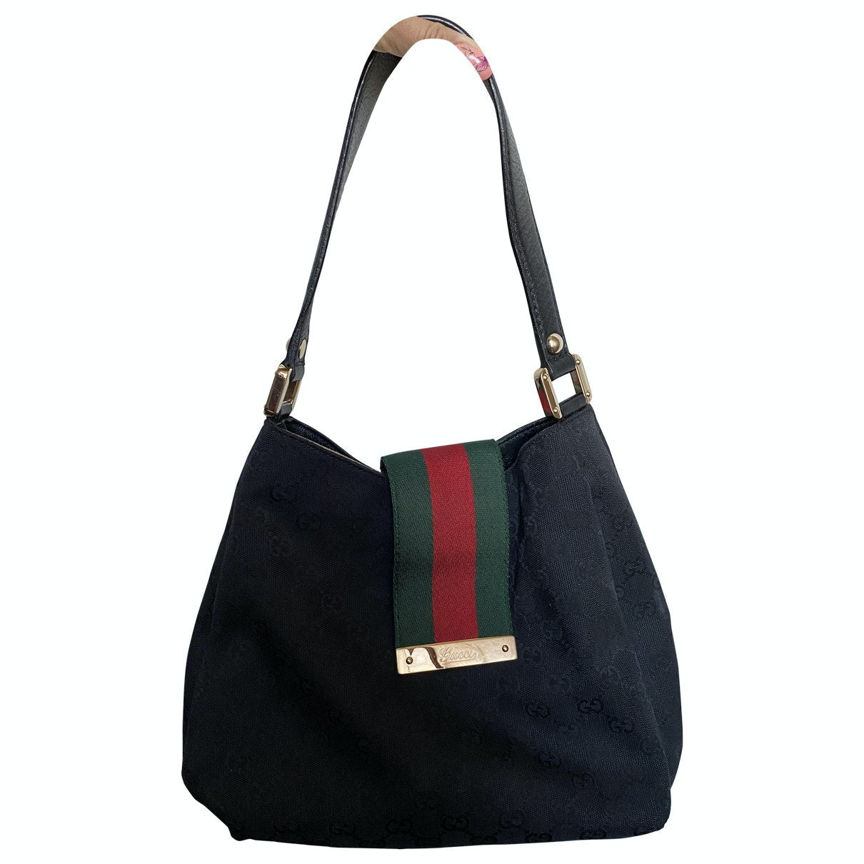 Gucci jackie    black cloth handbag