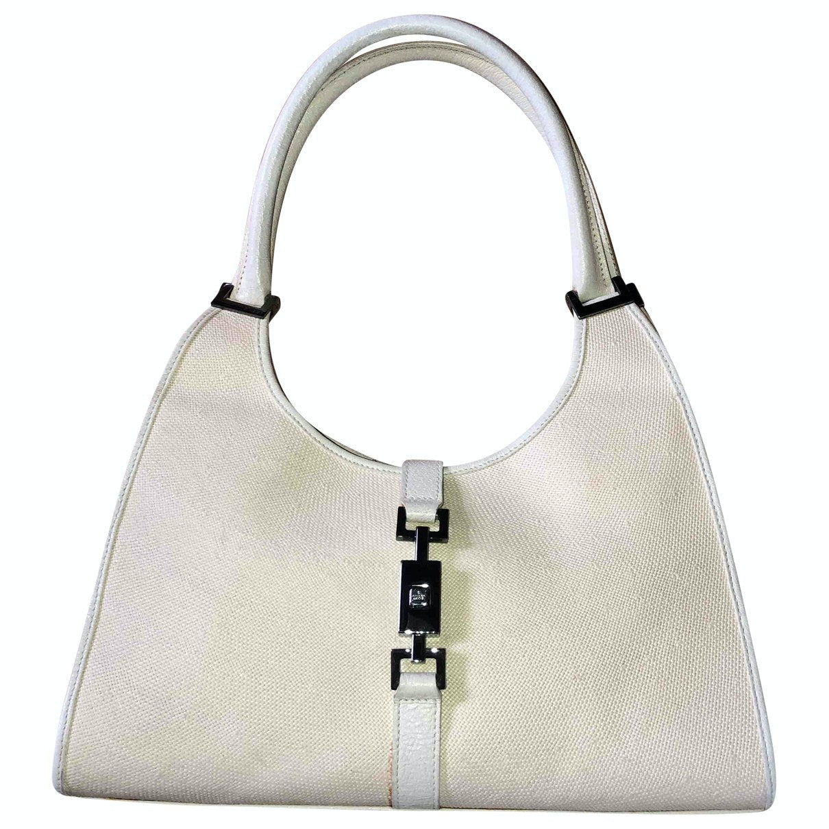 Gucci jackie    ecru cloth handbag