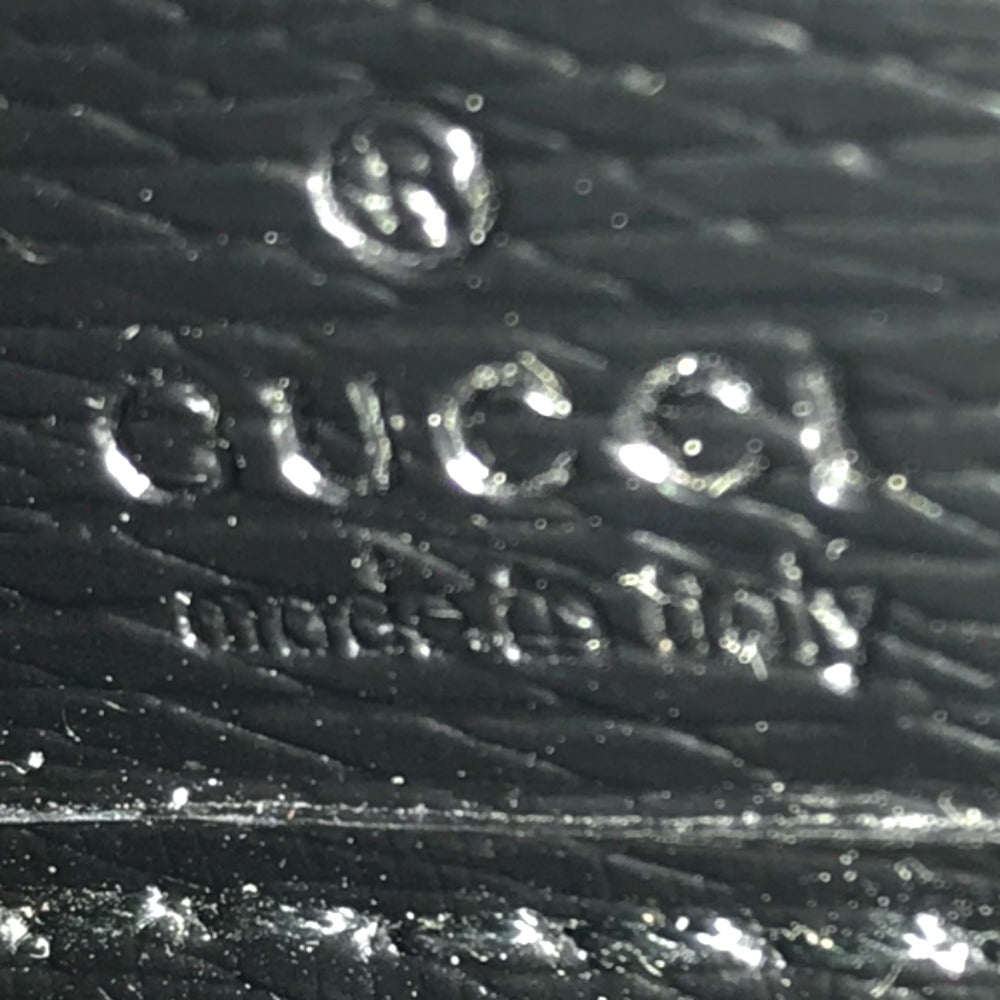 GUCCI Long Wallet Purse 451273 2778 leather black Round zip King snake print mens(Unisex)