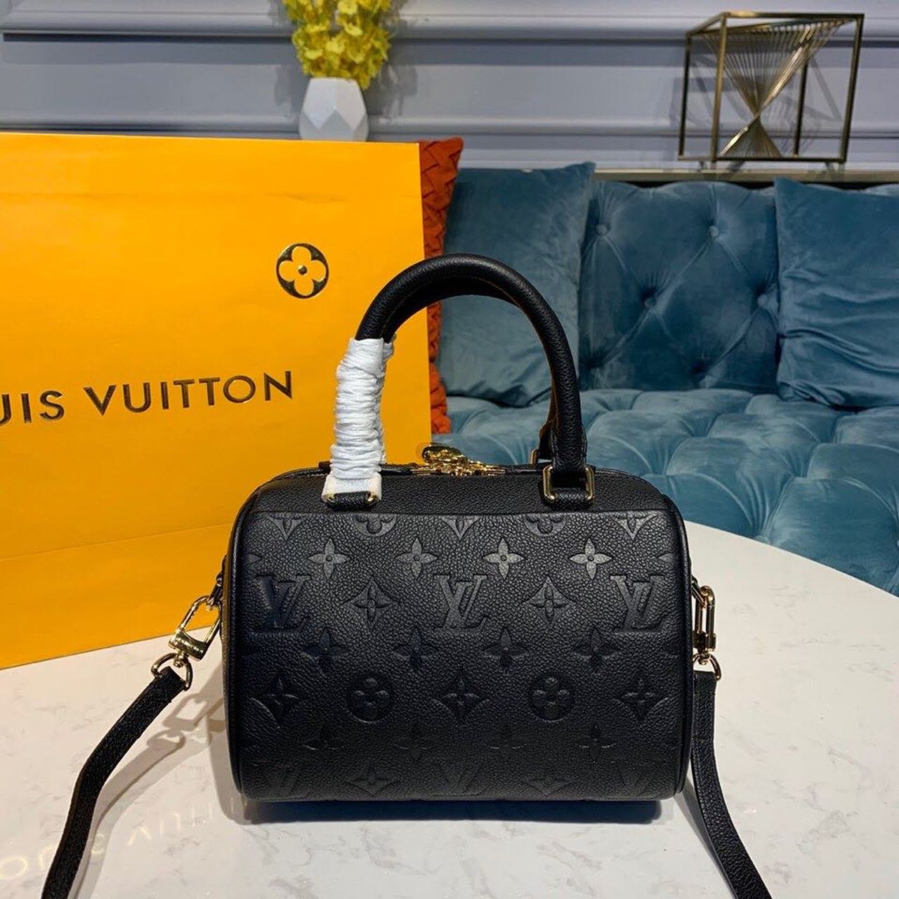 Top Quality Speedy Bandouliere 20 Monogram Empreinte Black For Women,  Shoulder And Crossbody Bags 7.8in/20cm Top Quality M42394