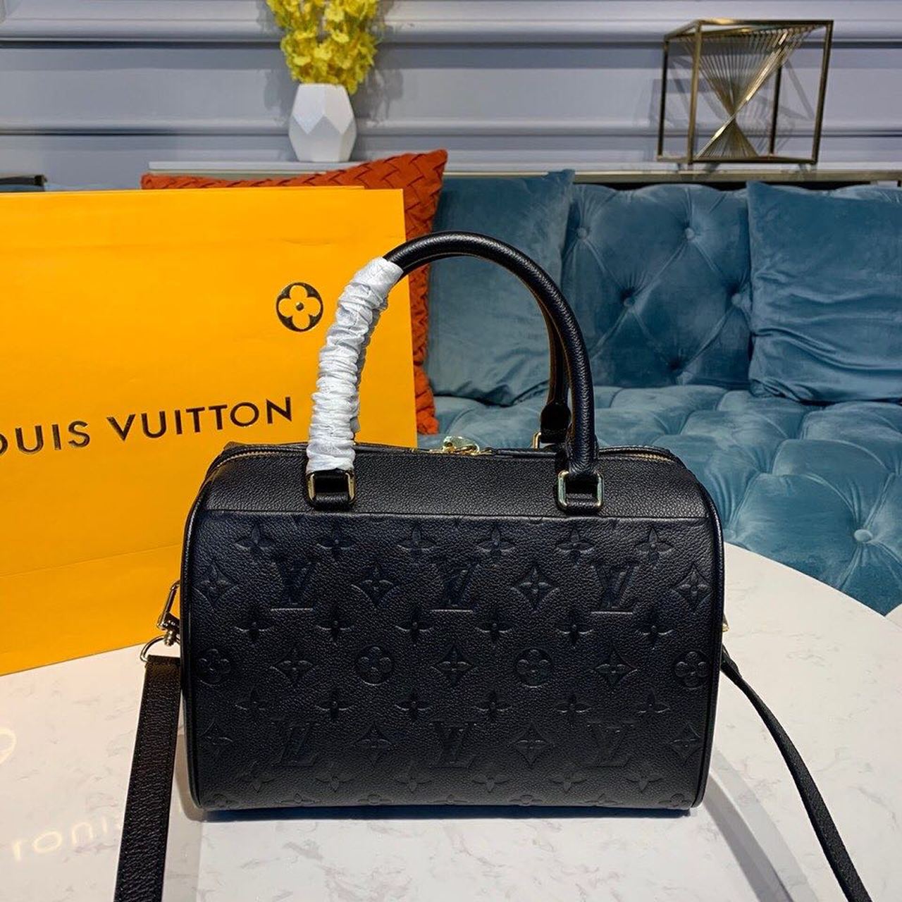 Top Quality Speedy Bandouliere 25 Monogram Empreinte Black For Women,  Shoulder And Crossbody Bags 9.8in/25cm Top Quality M42401