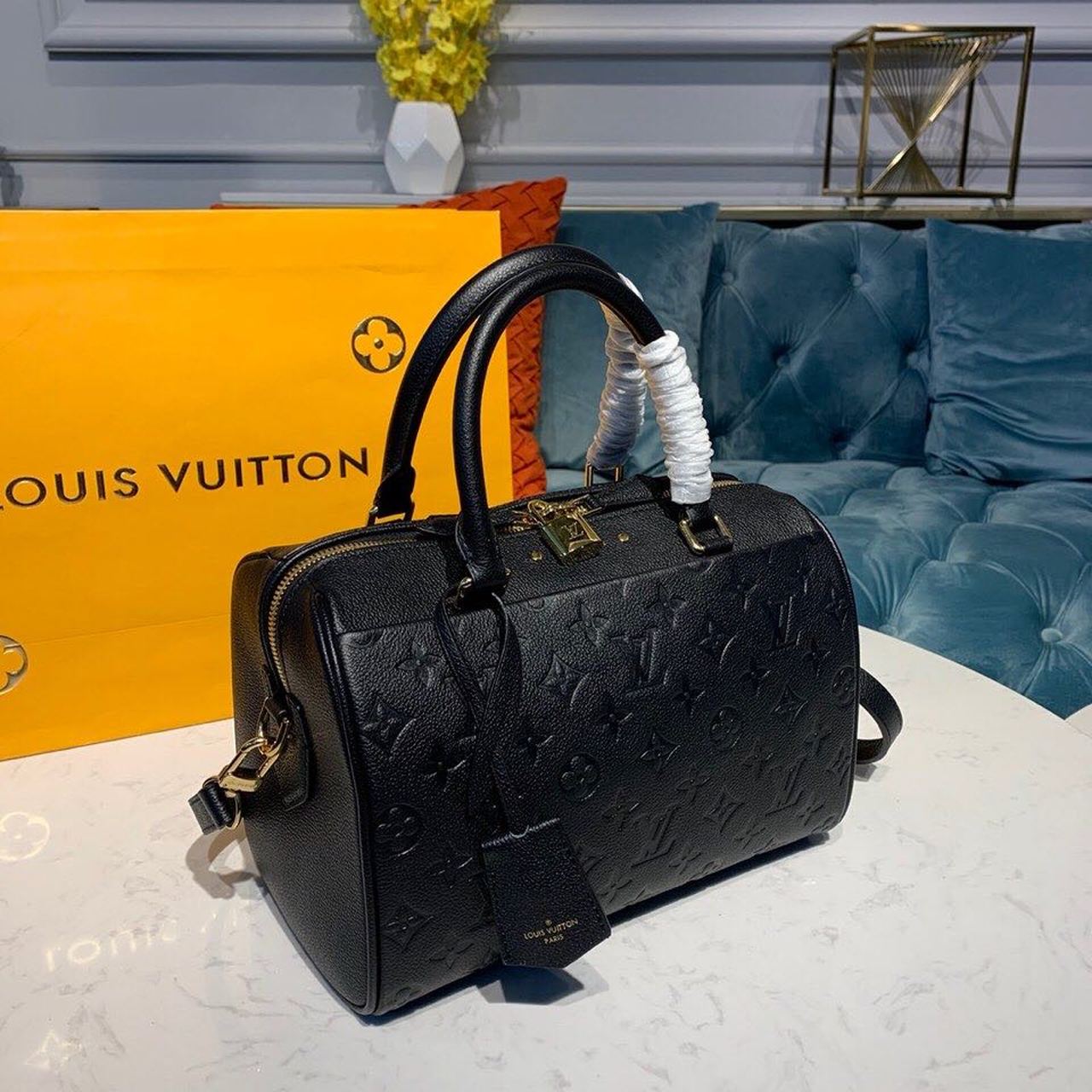 Top Quality Speedy Bandouliere 25 Monogram Empreinte Black For Women,  Shoulder And Crossbody Bags 9.8in/25cm Top Quality M42401