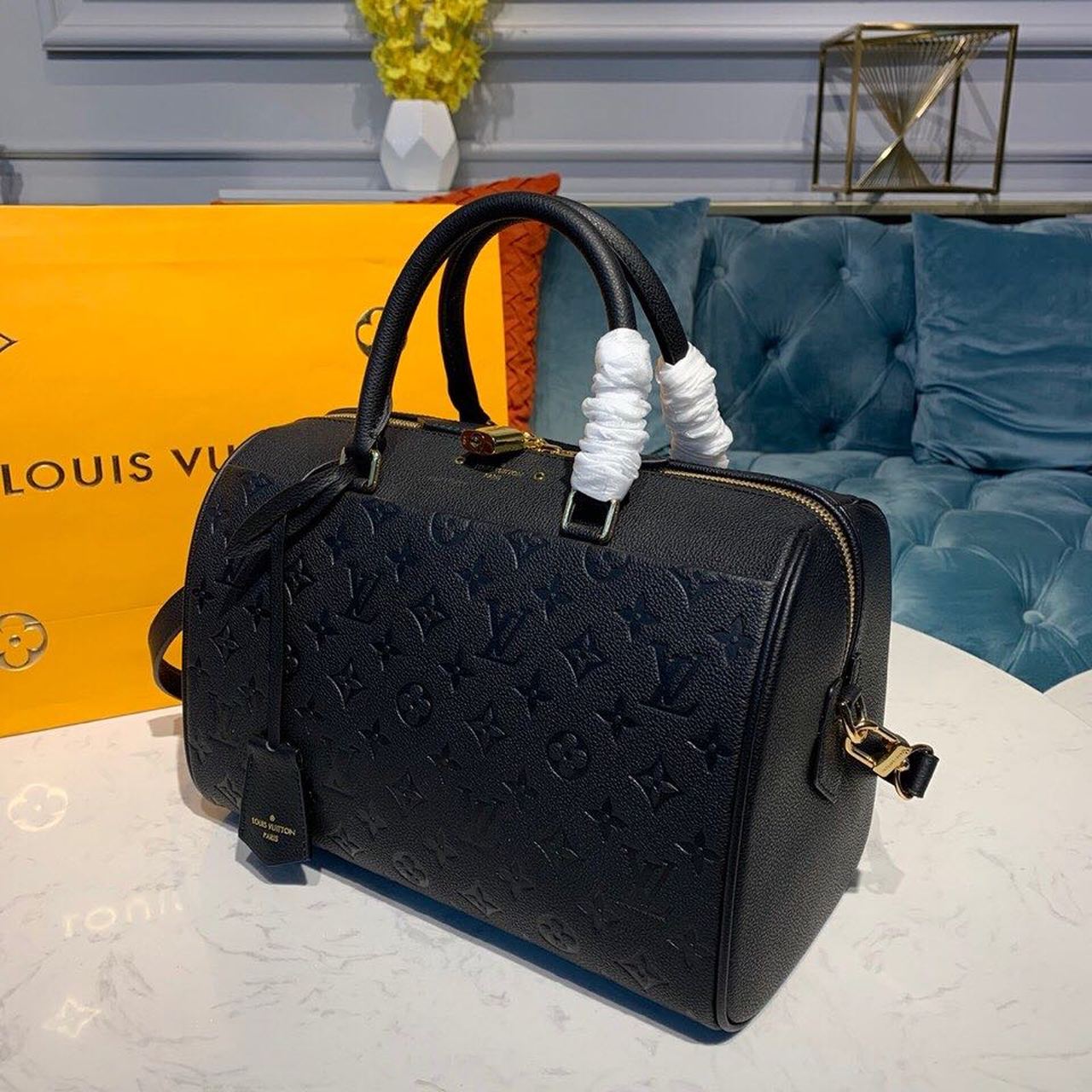 Top Quality Speedy Bandouliere 30 Monogram Empreinte Black For Women,  Shoulder And Crossbody Bags 11.8in/30cm Top Quality M42406
