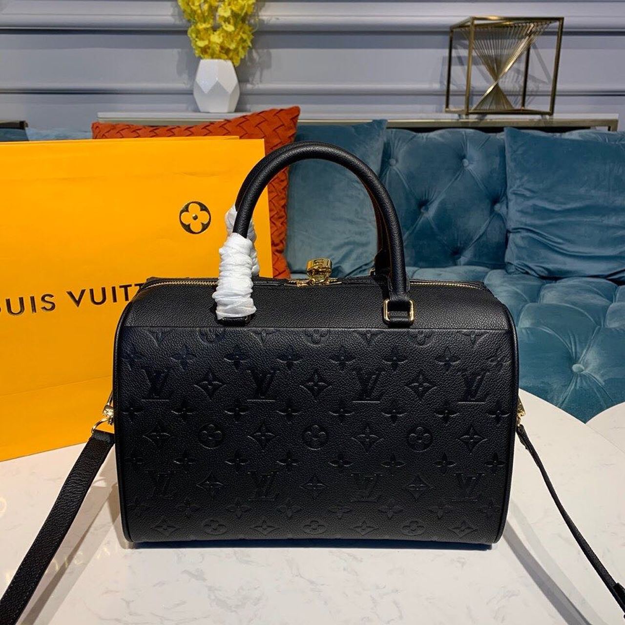 Top Quality Speedy Bandouliere 30 Monogram Empreinte Black For Women,  Shoulder And Crossbody Bags 11.8in/30cm Top Quality M42406