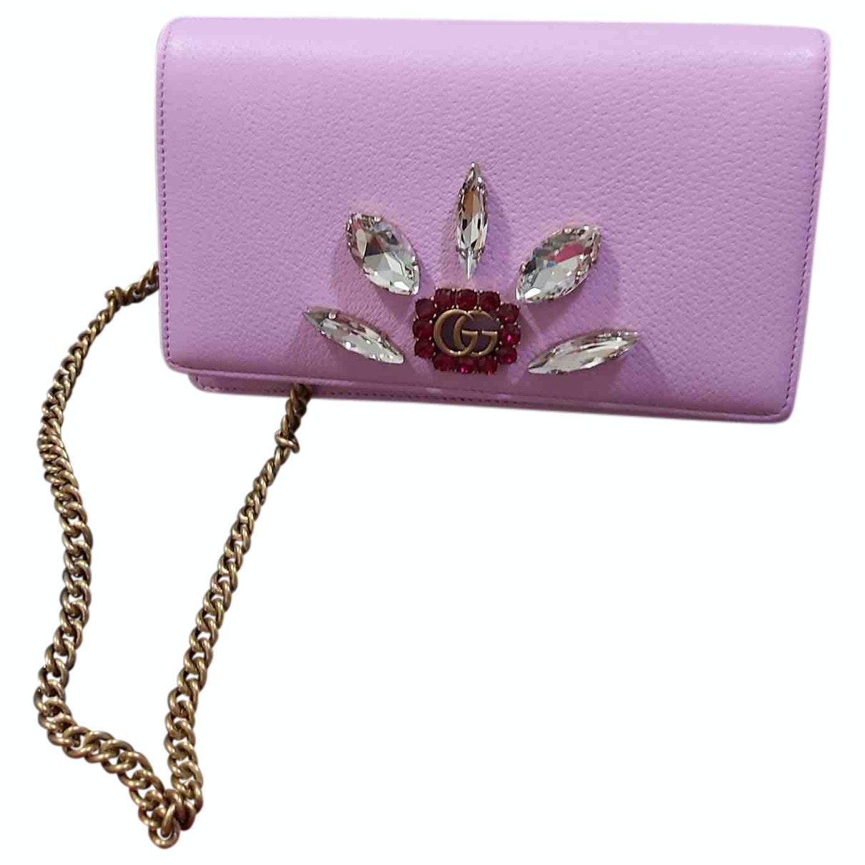 Gucci pink leather handbag